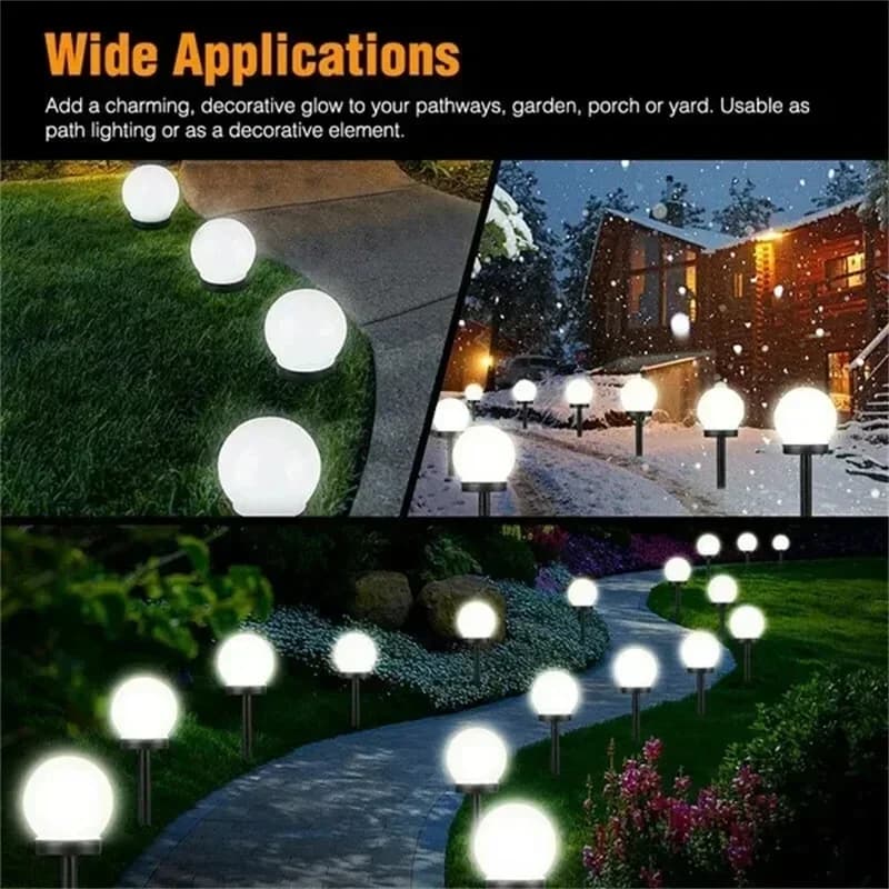 Đèn quả cầu sân vườn LED năng lượng mặt trời