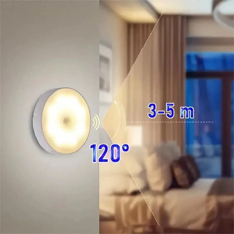 Đèn bàn sạc pin cảm biến chuyển động LED, màu trắng