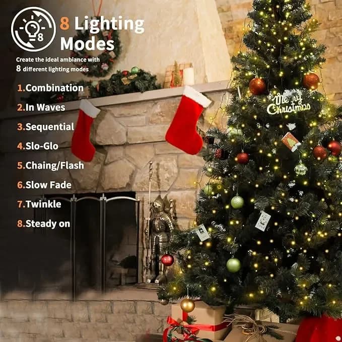 Đèn LED hình vòng tròn trang trí đỉnh cây thông Noel, 1.5m-3m