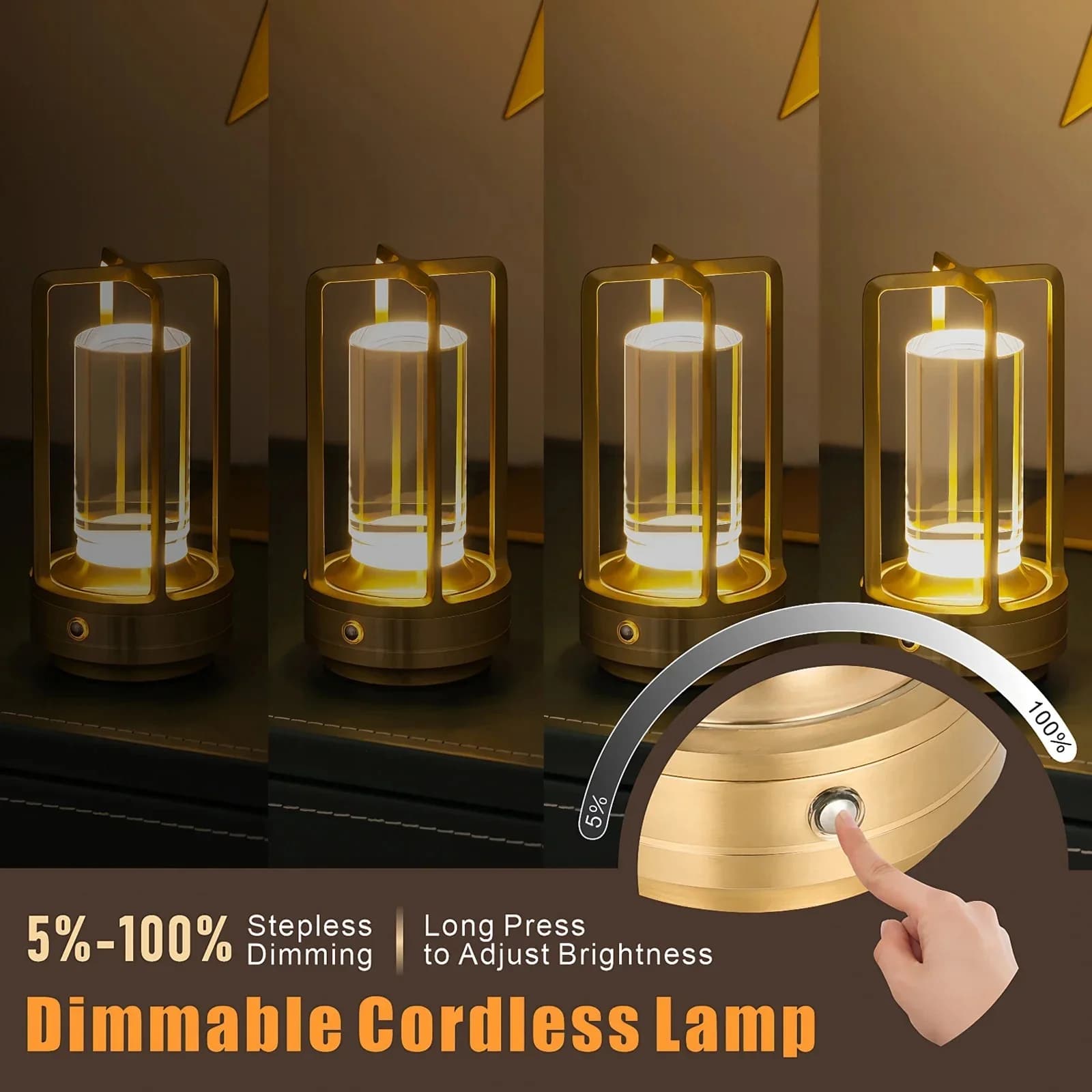 Đèn Lồng Cắm Trại LED Sạc Được Xách Tay, Cảm Ứng