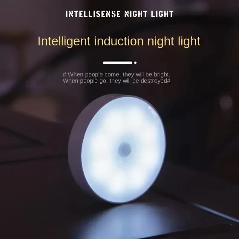 Đèn bàn sạc pin cảm biến chuyển động LED, màu trắng